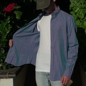 Paul Smith Purple/green Iridescence button down